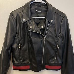 Express Women’s Leather Look Jacket Black Size Medium